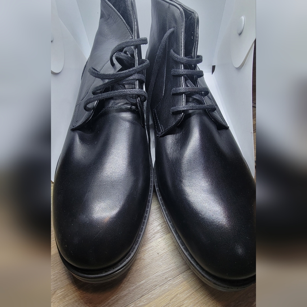 Calvin Klein Men's Black Leather Boots